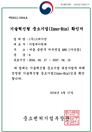 기술 혁신형 중소 기업 Inno-Biz